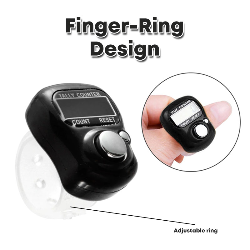 thumbnail image 2 of ZOHIKO 1 Pcs Finger Calculator Counter Lcd Electronic Marker Stitch Counts Row Tally Counter Digital Hand Held Counter A4x0 Mini 2 of 13
