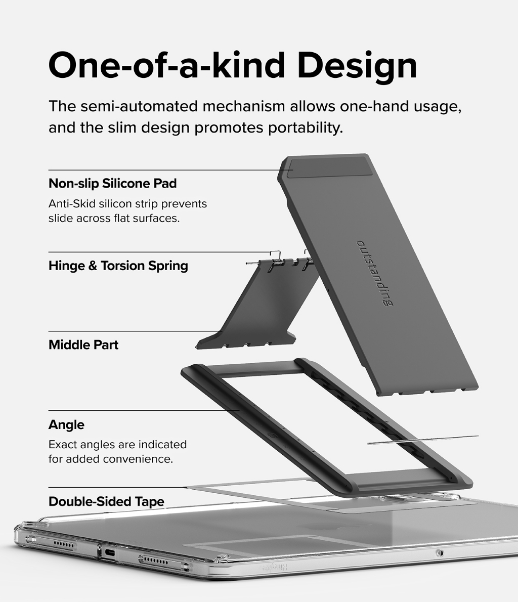 Ringke® OUTSTANDING Universal Tablet Stand Spring-Action Kickstand ...