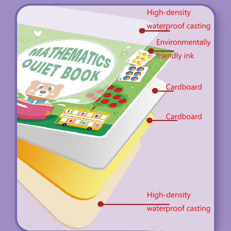 EZYLITTLES Math Busy Book Montessori Board Kid Early Learning Cognitive ...