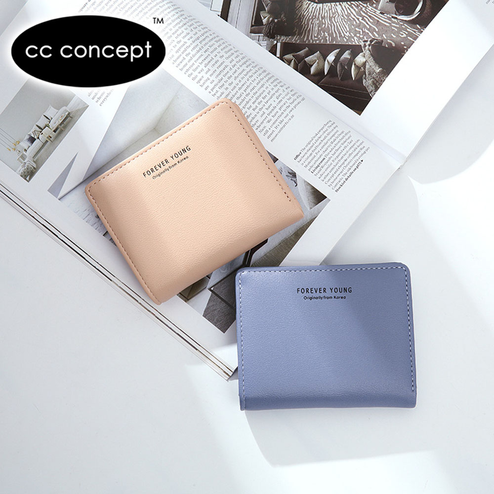 CC CONCEPT Good Quality Women Purse Short Wallet Bifold Coin Zip Pouch ...