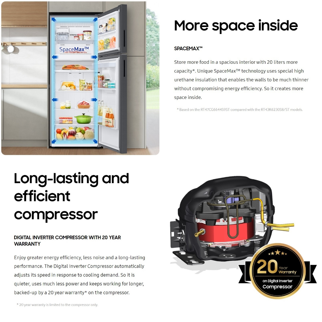 Samsung 404L Top Mount Freezer Inverter Refrigerator (SpaceMax