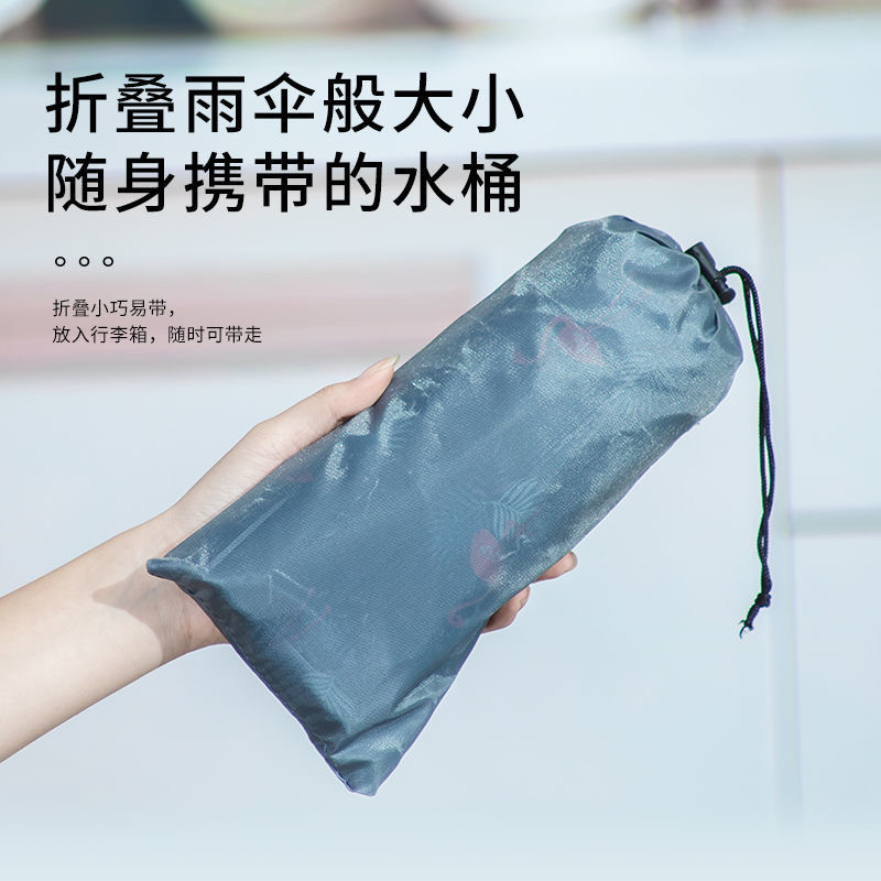 2IN1 Foot SPA Bath Bucket Bag 12L Travel Portable Foldable Bathtubs Big ...