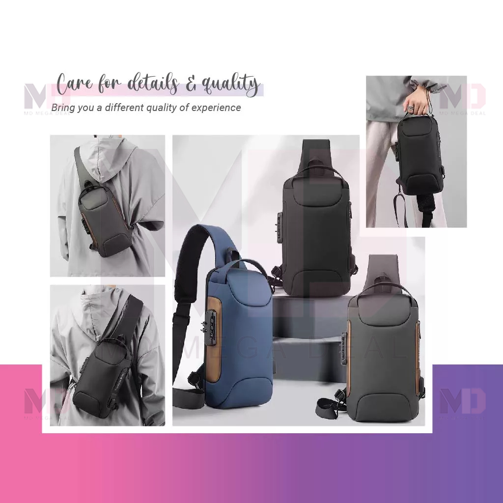 《Mega Deal》Men Rambo Sling Bag Shoulder Bag Crossbody Bag Multi ...