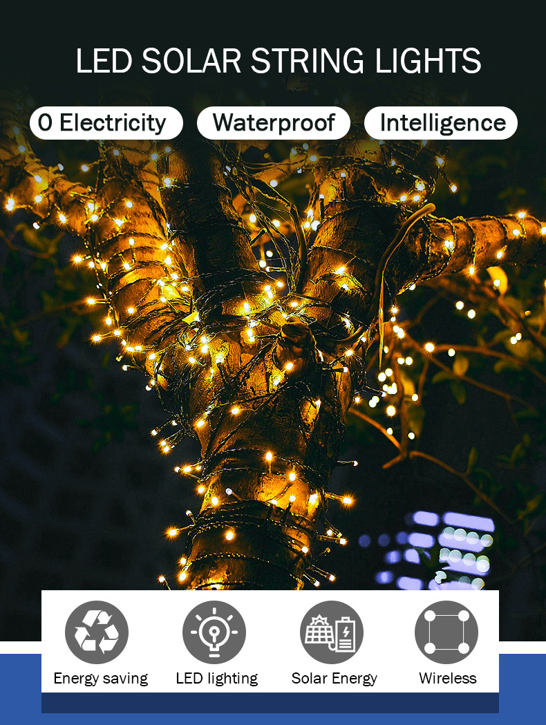 Lampu Solar Outdoor Lighting Lampu Mata Arah Solar LED Fairy Light ...