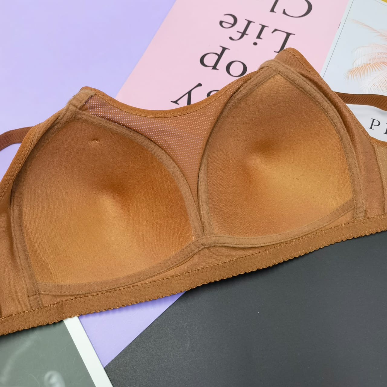 Bra Plus Size Women Full Cup 46-52 Cup D Wireless Bra 4 Hook Baju Dalam ...