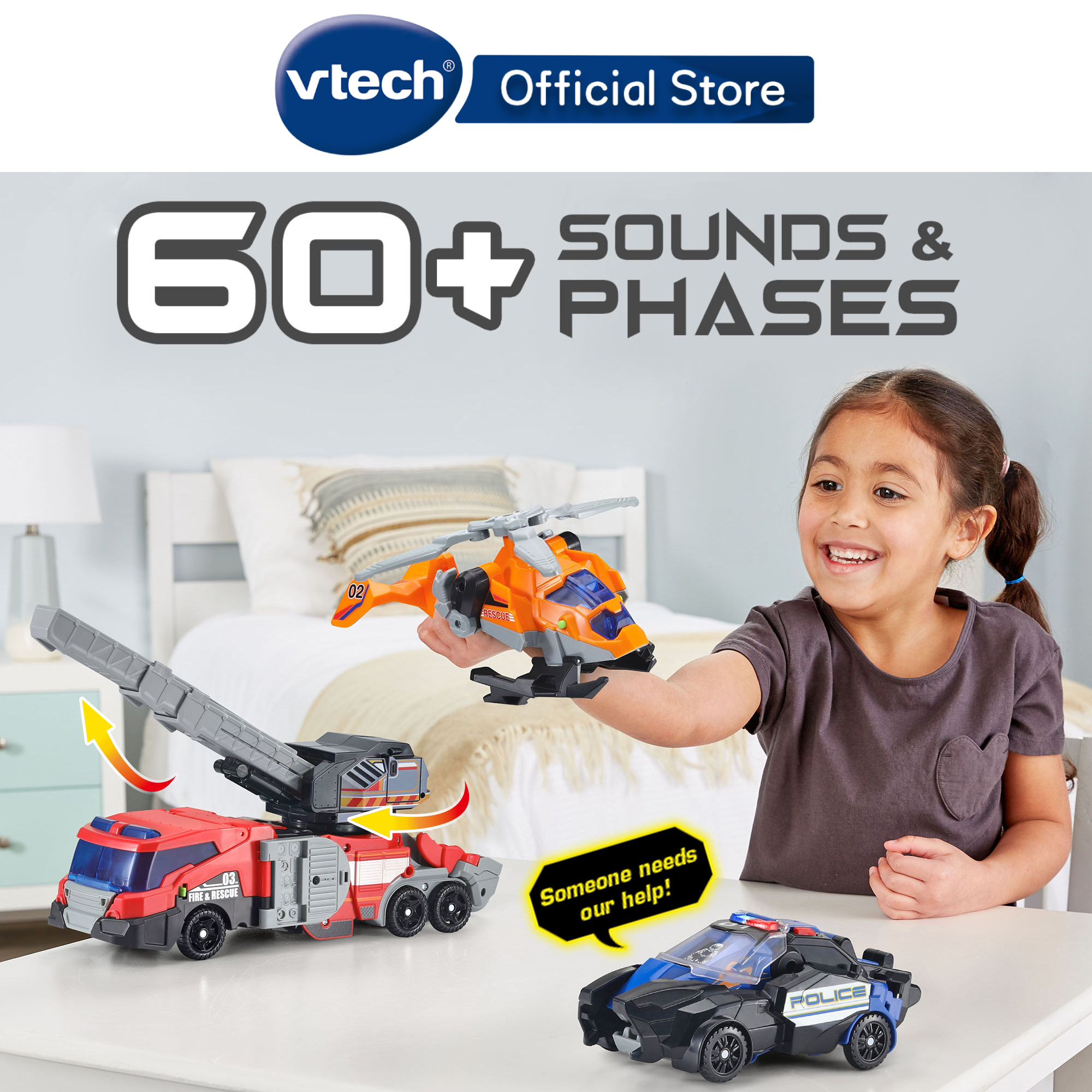 VTech In Rescue T-Rex Combine Transformation Dinosaur Dino