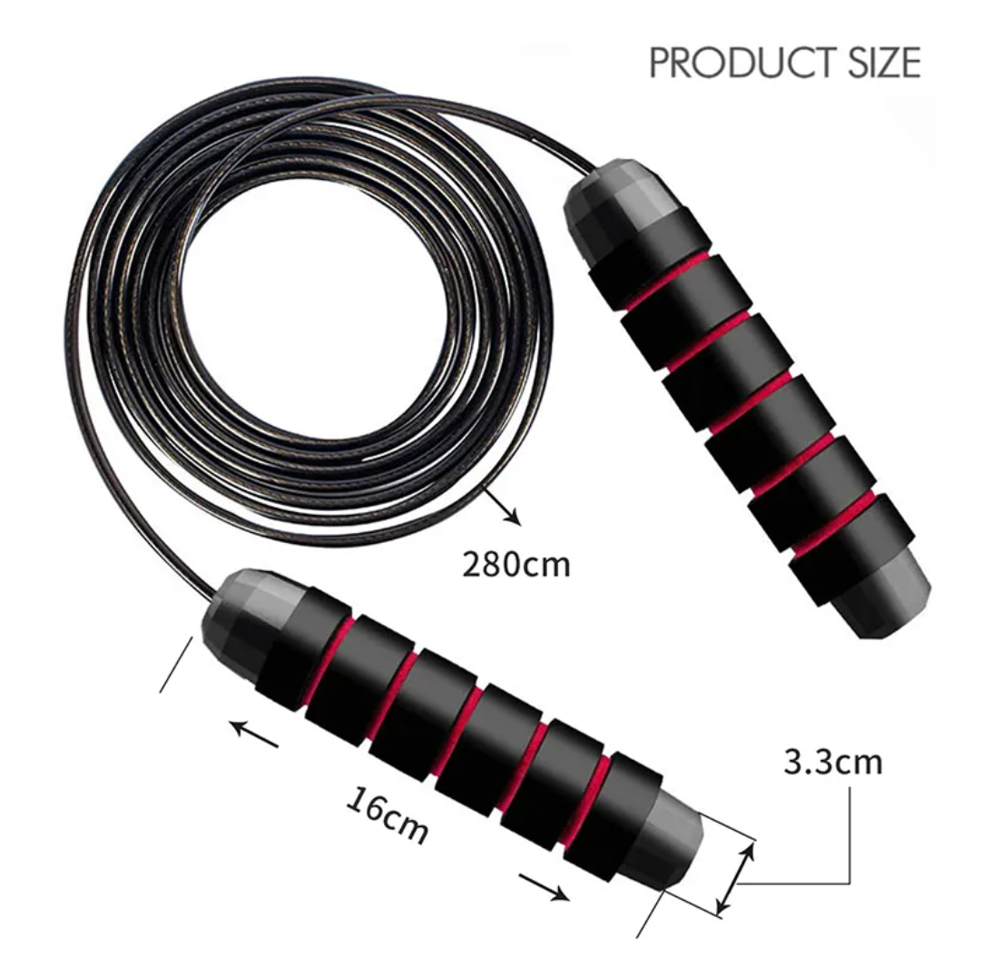 Fitness Skipping Rope Strong Metal Steel Wire Weight Jumping Rope Tali ...