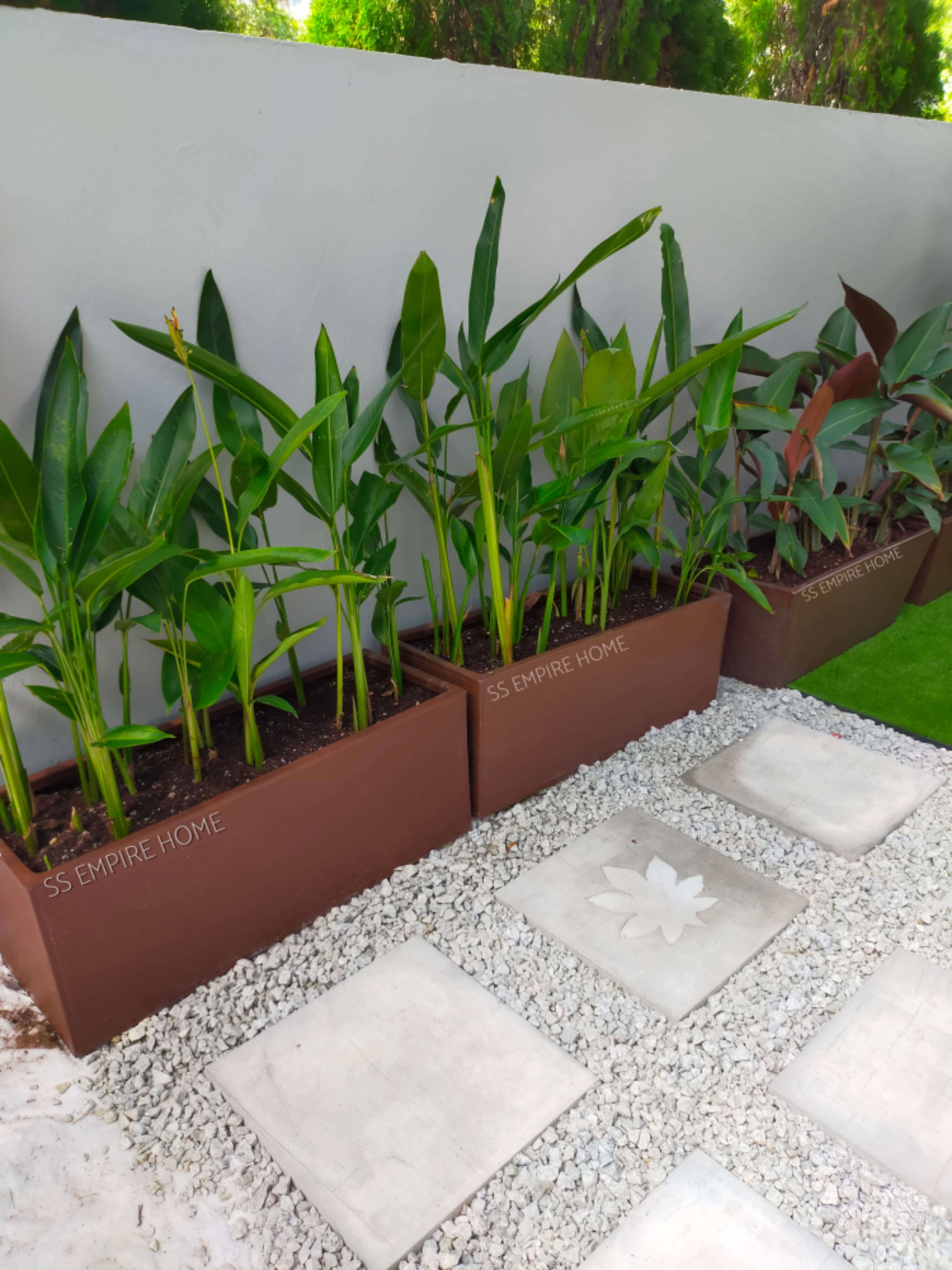 RICO Z2 Slant Line Planter box Fiberglass Flower Pot Pasu Bunga Garden ...