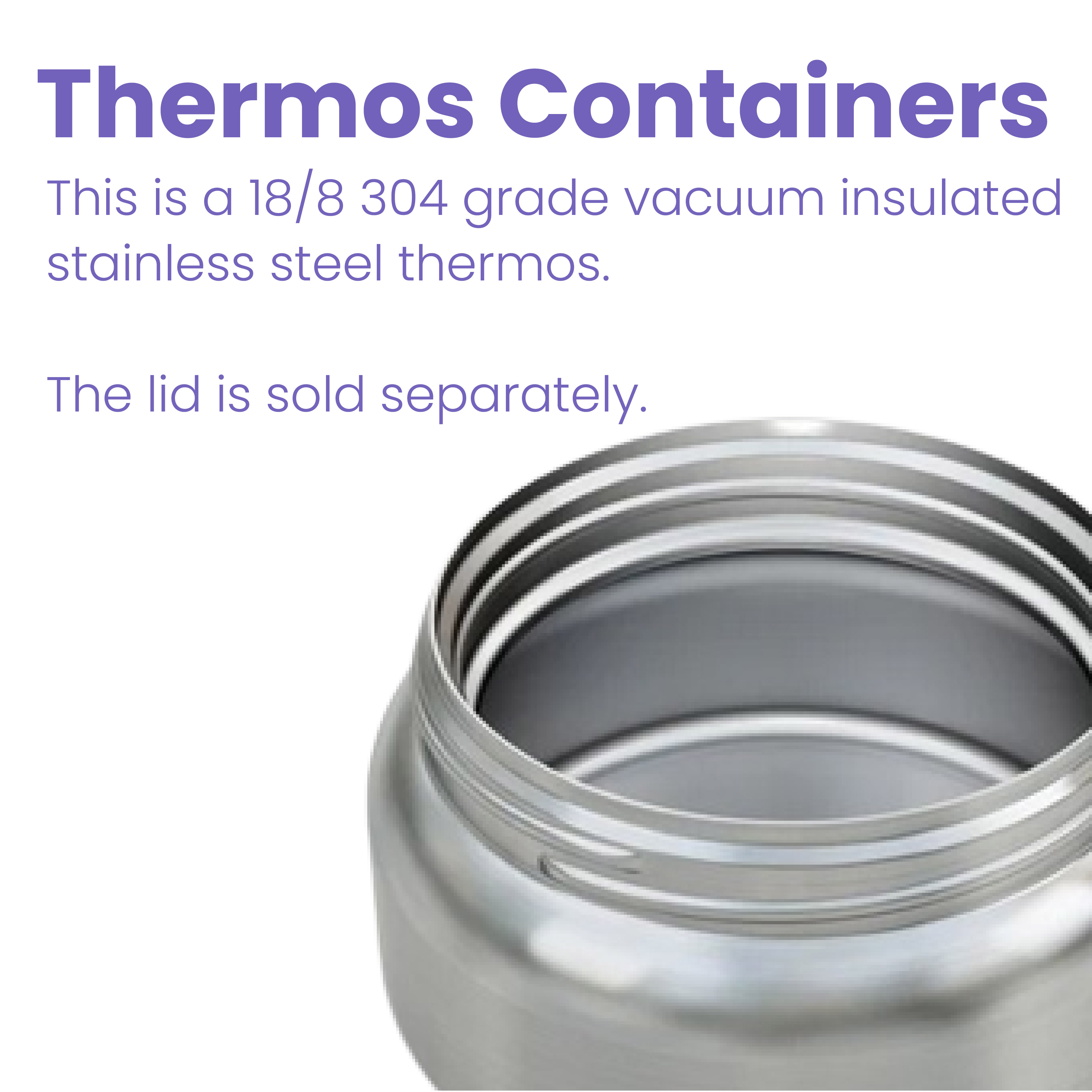 Omiebox V2 Thermos Containers & Thermos Lids18/8 304 grade vacuum ...