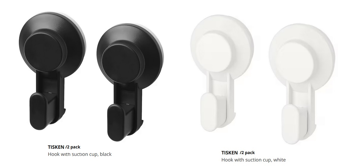 TISKEN Hook with suction cup, white - IKEA
