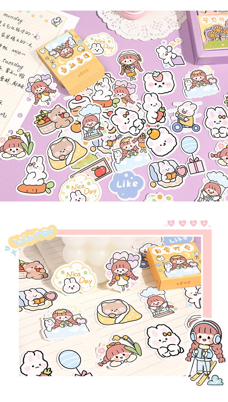 300 Pcs Cute Sticker Set For Diary Book Journal Planner Stiker Buku ...