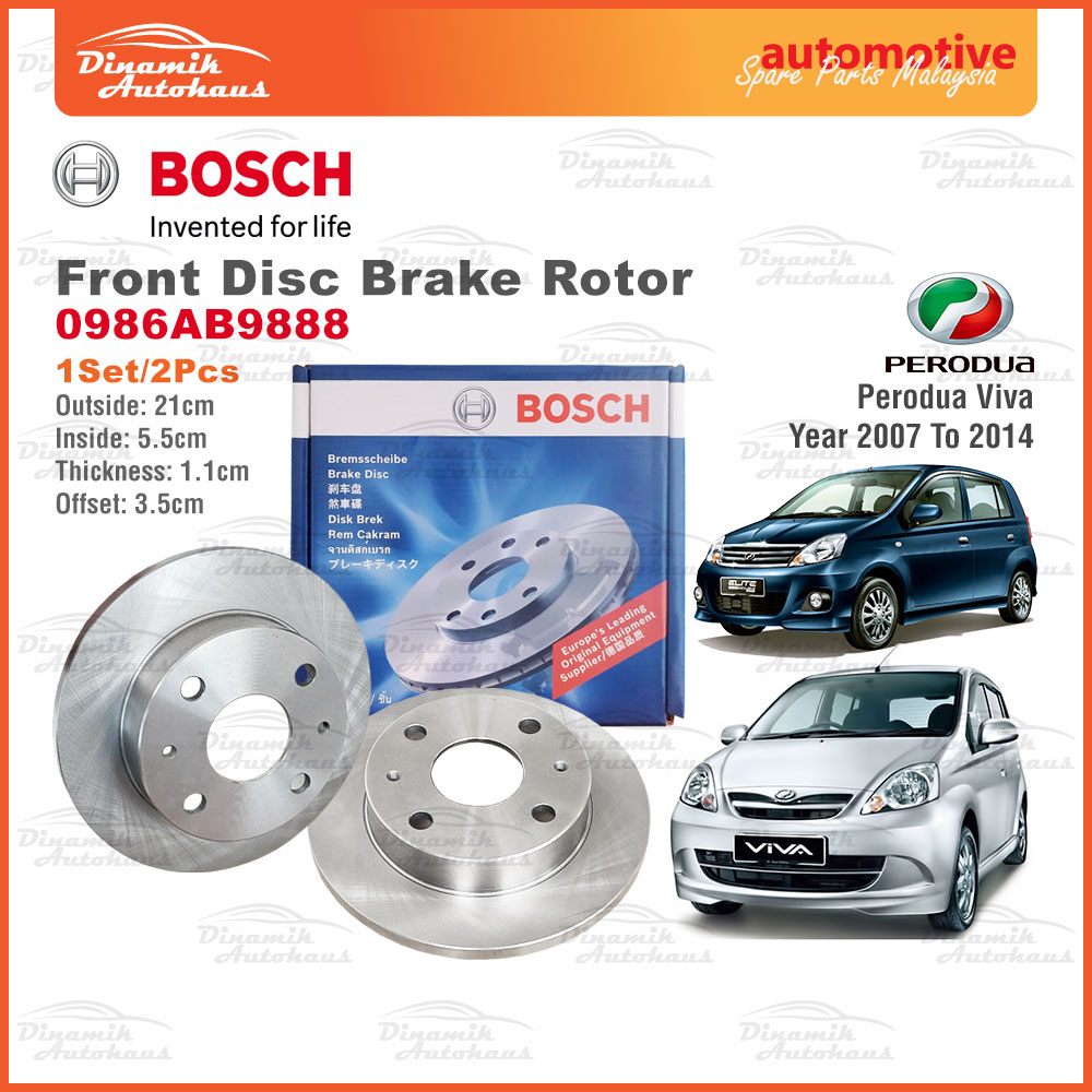 Perodua Viva 660cc 850cc 1.0cc Year 2007 To 2014 Car Front Disc Brake ...