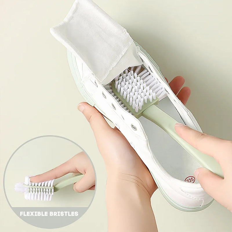 𝟑𝟔𝟎° 𝐂𝐋𝐄𝐀𝐍𝐒𝐈𝐍𝐆 Long Handle Soft Bristle Shoes Brush Multipurpose Shoe ...