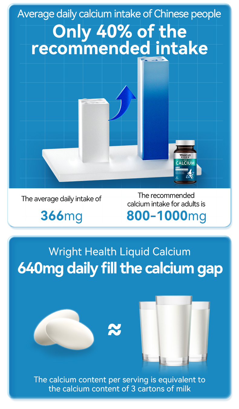 WRIGHT LIFE Liquid Calcium 640mg with Vitamin D3 10UG, Vitamin K2 75UG