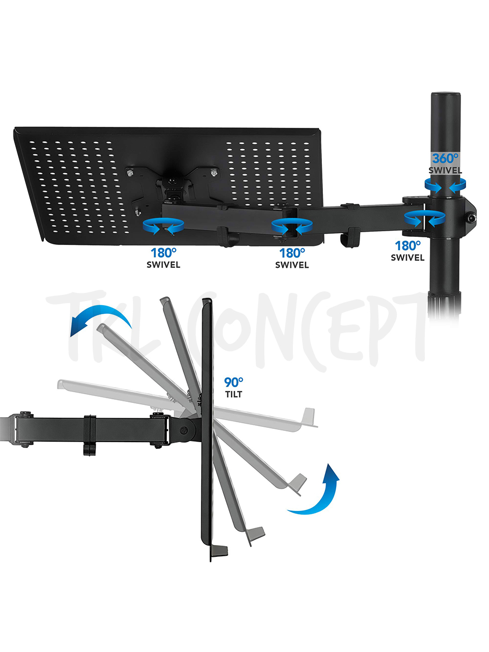 Laptop Desk Stand Mount | Laptop Tray Mount | Fully Adjustable Laptop ...