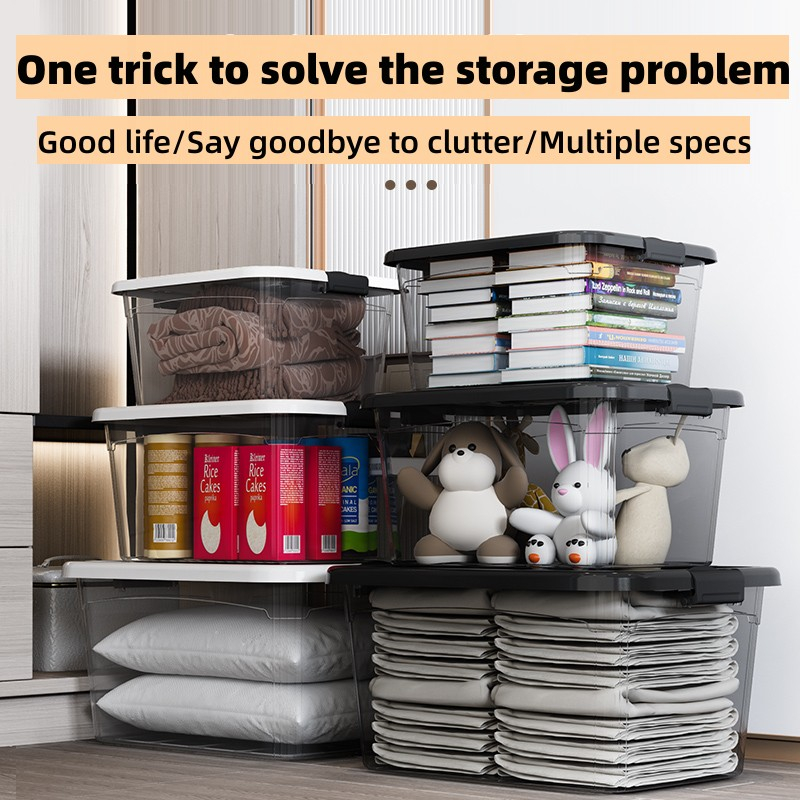 Clear Storage Box | Kotak Simpanan Lutsinar - Stackable Container ...