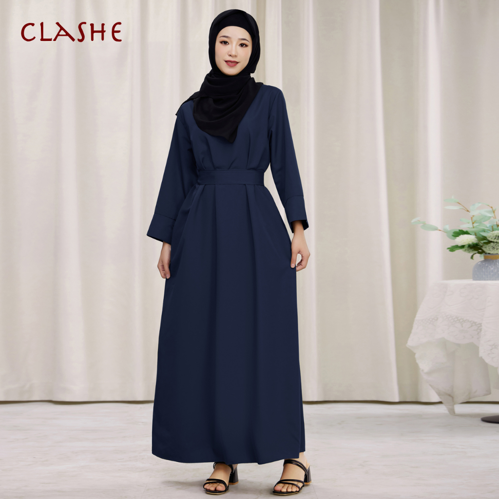 Dress muslimah simple elegan best sale