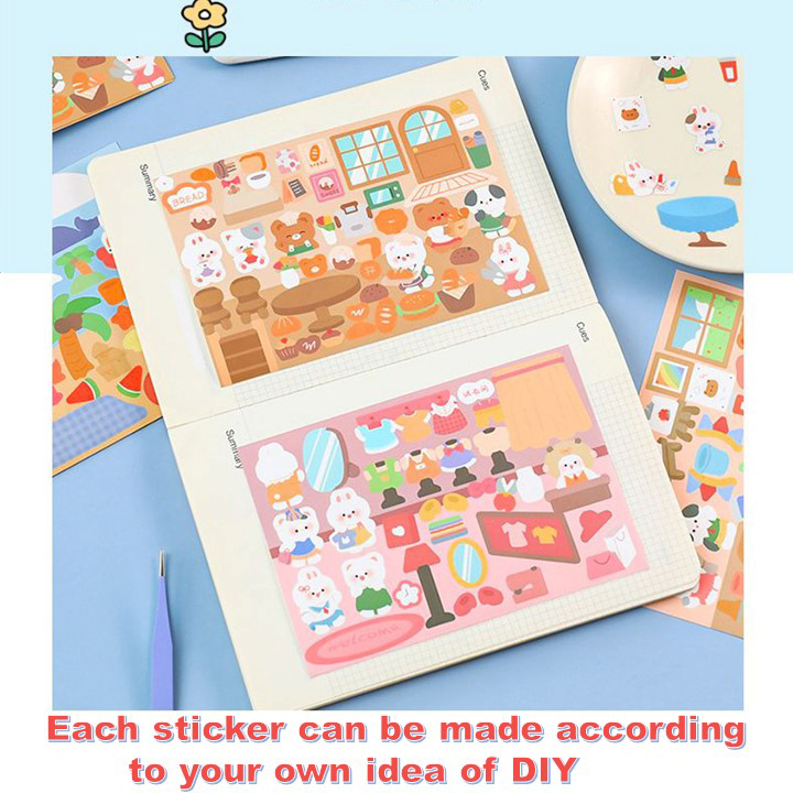 4pcs/set DIY Stickers Scenes For Kids Guka Stickers Art & Craft ...