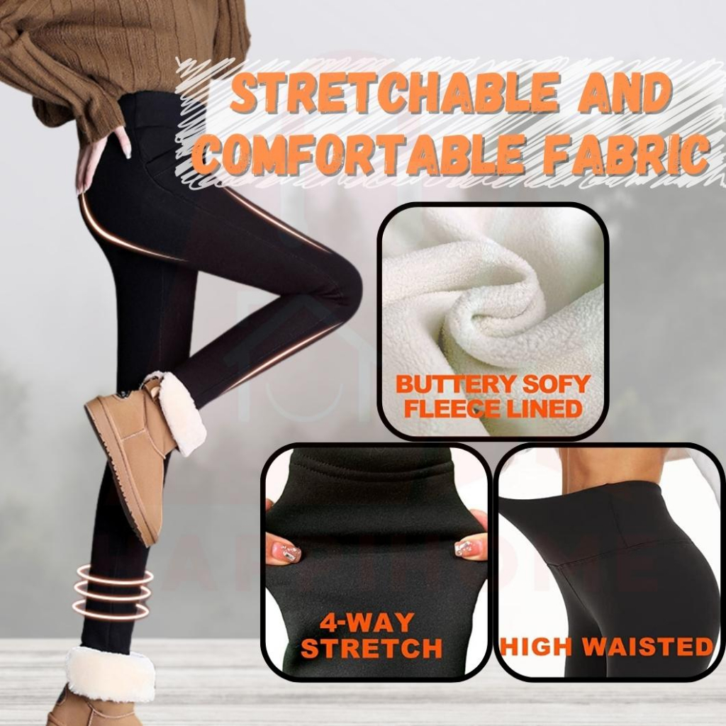 Fleece-Lined Leggings For Tall Women In Black XL / Extra Tall / Black - Foto 5