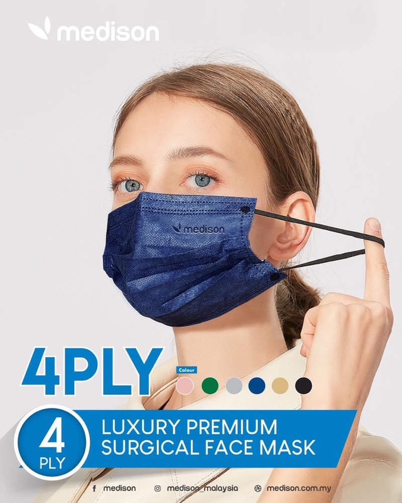 MEDISON 4ply Adult/Kids Premium Soft Surgical Face Mask (40's/50's ...