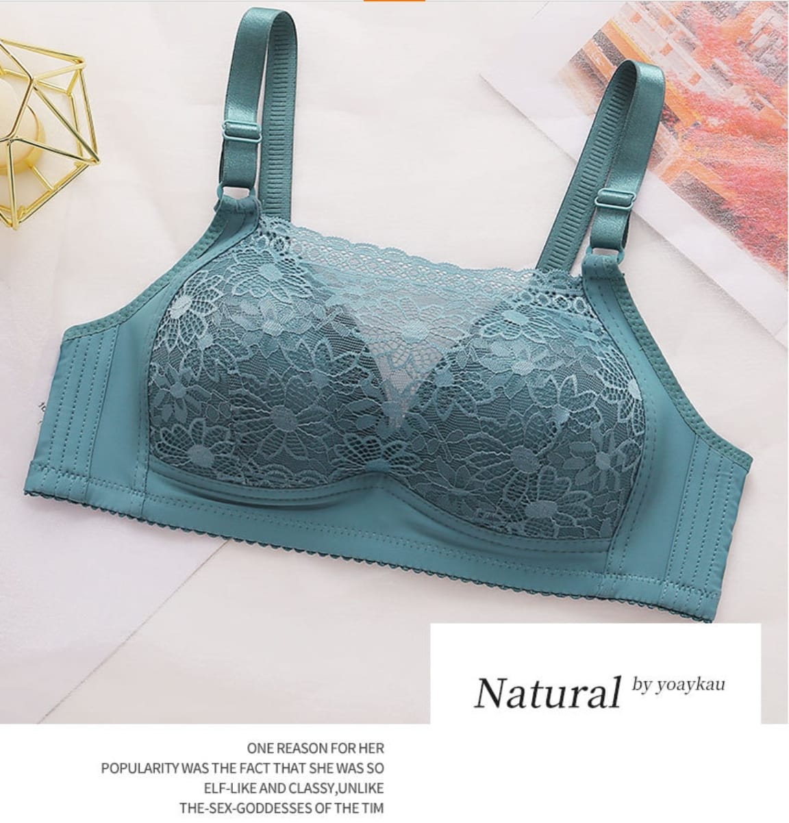 Bra Women Wireless BC 3/4 Cup No Wire T shirt Floral Lace Bra Baju ...