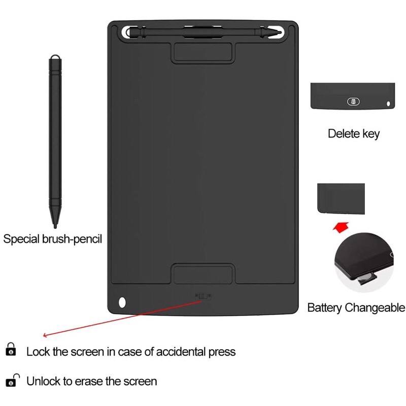 Portable 12 Inch Smart LCD Notepad Graphic Writing Drawing Sketching ...