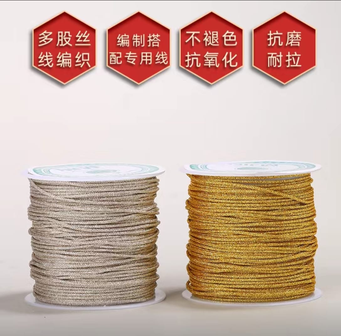 Colorful Rope Gold/Silver Strands Bracelet Braided Rope Hand-wound ...
