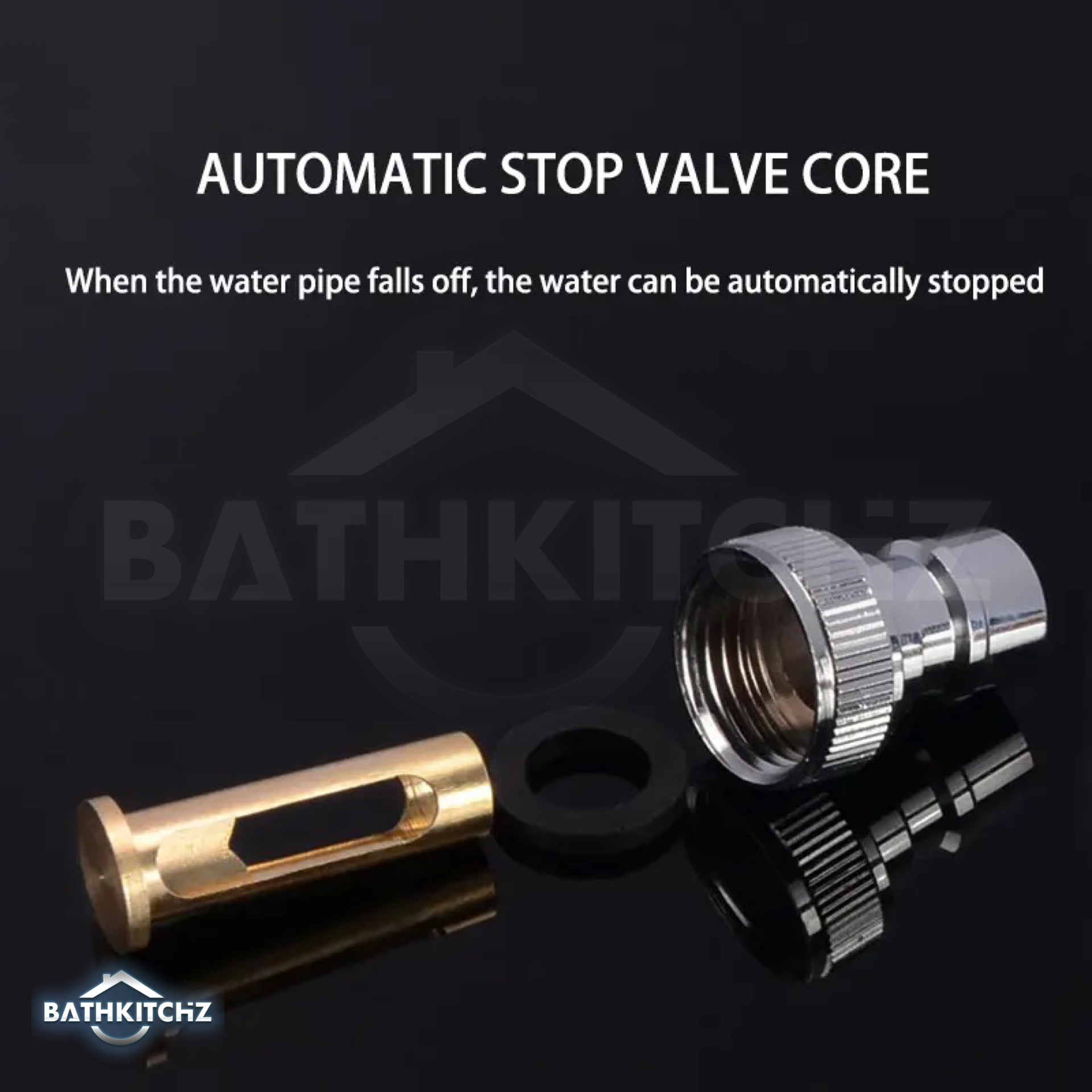 BATHKITCHZ SUS 304 Pin Stopper Connector Water Stop Faucet Water Outlet