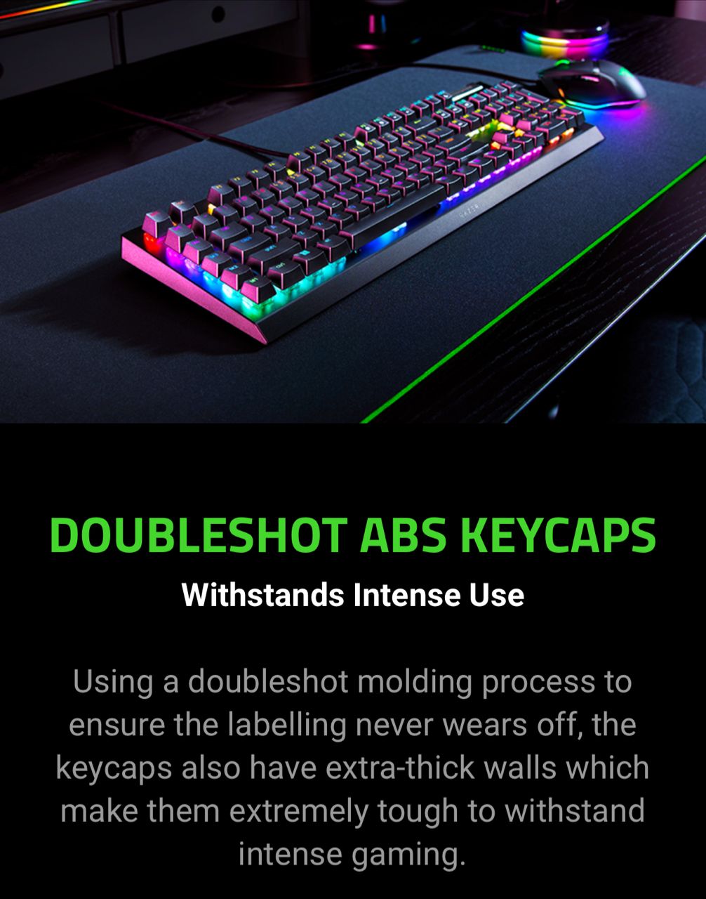 Razer BlackWidow V4 X Mechanical Gaming Keyboard Minecraft Edition | 6 ...