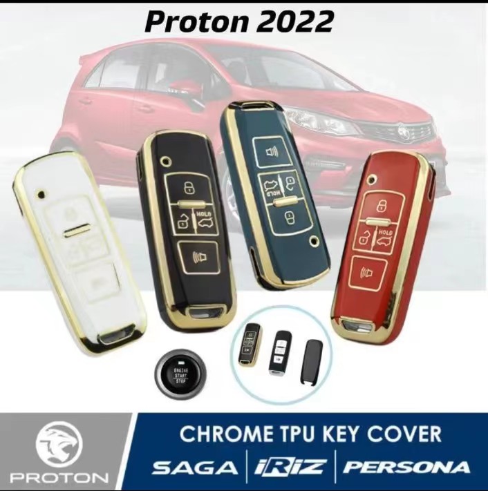 Proton Key Cover Chrome Reflection TPU Car Key Remote Casing Sarung ...