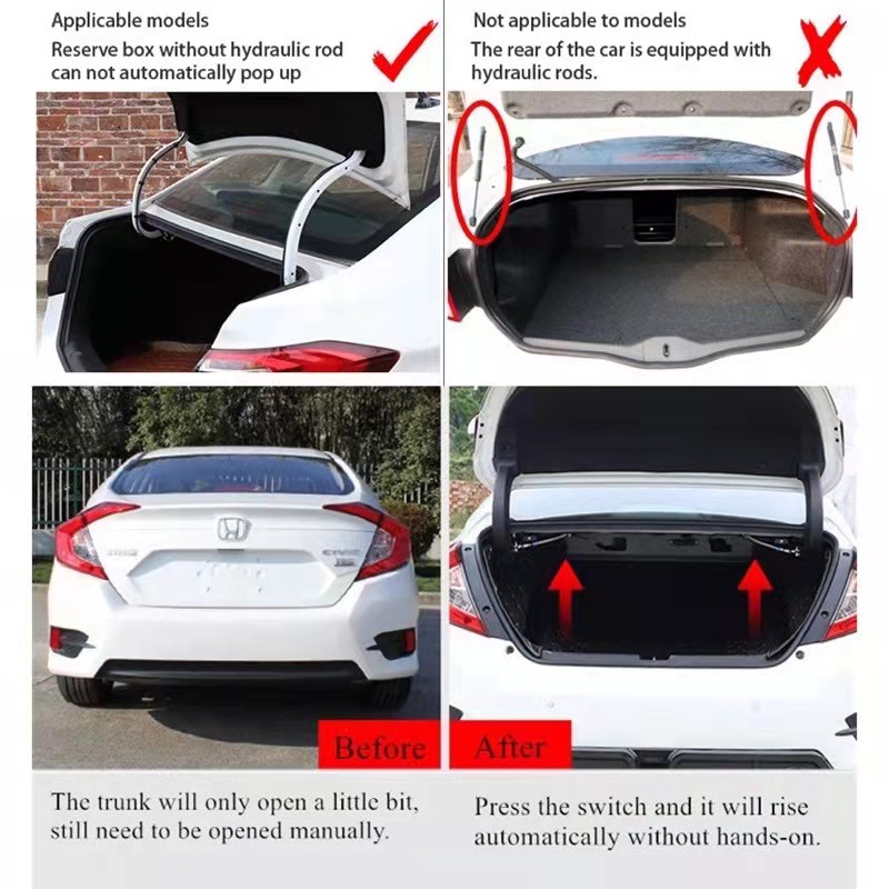 Adjustable Automatic Auto Car Trunk Boot Lid Lifting Spring Remote Open ...