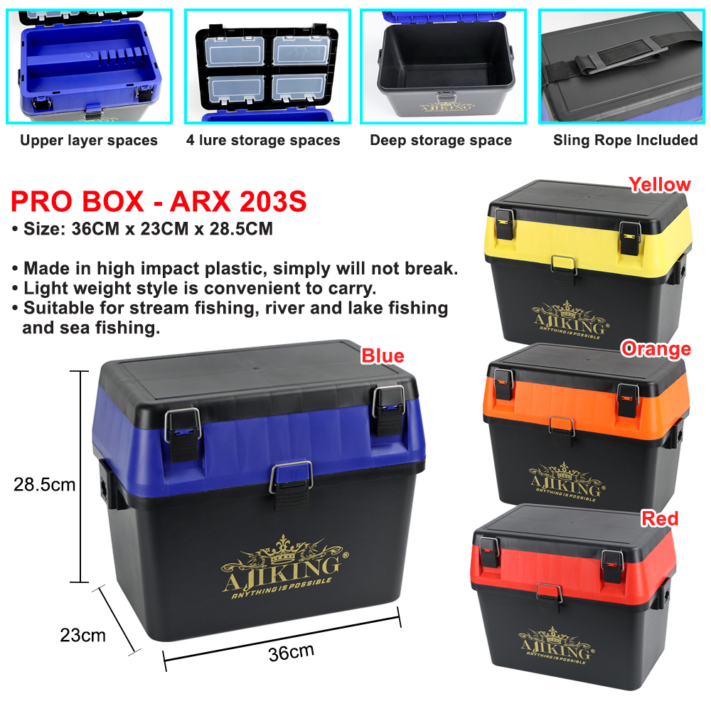 NEW) AJIKING PRO BOX ARX 202 HEAVY DUTY TACKLE BOX 😍