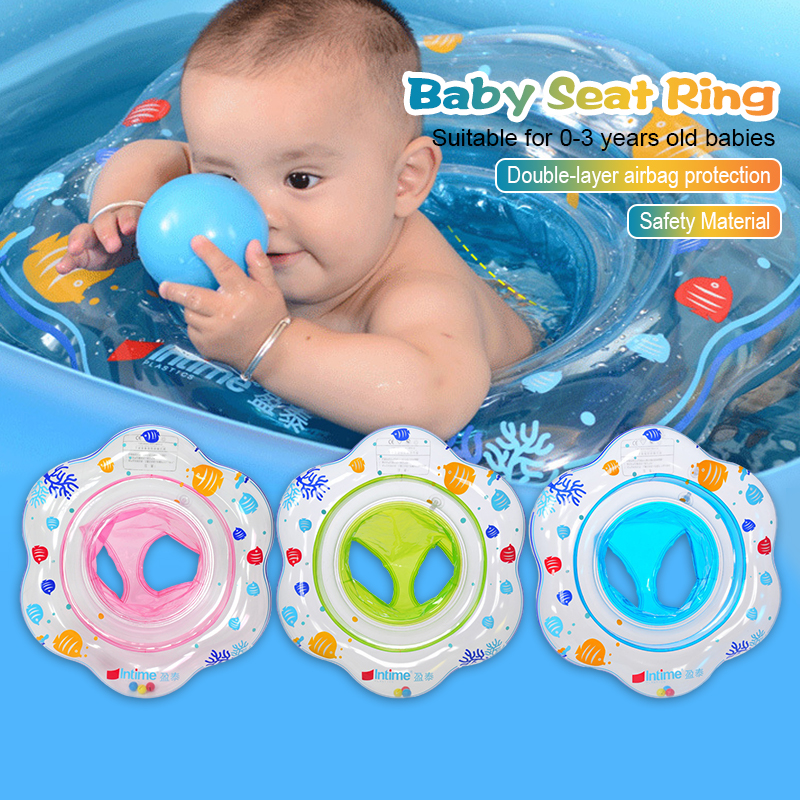 Baby Swimming Float &Canopy Inflatable Infant Floating Ring Kids Swim ...