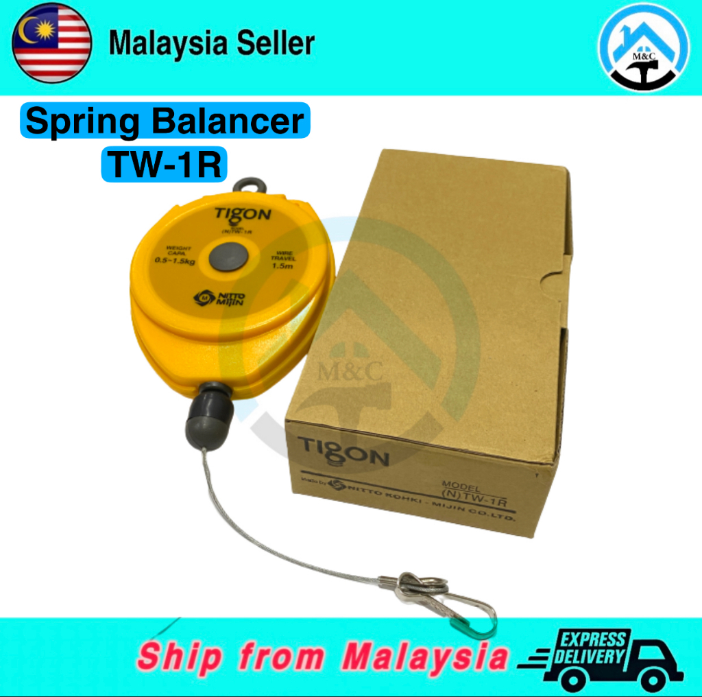 Spring Balancer TW-1R 0.5~1.5kg, Stroke length 1.5 meter, Suitable to ...