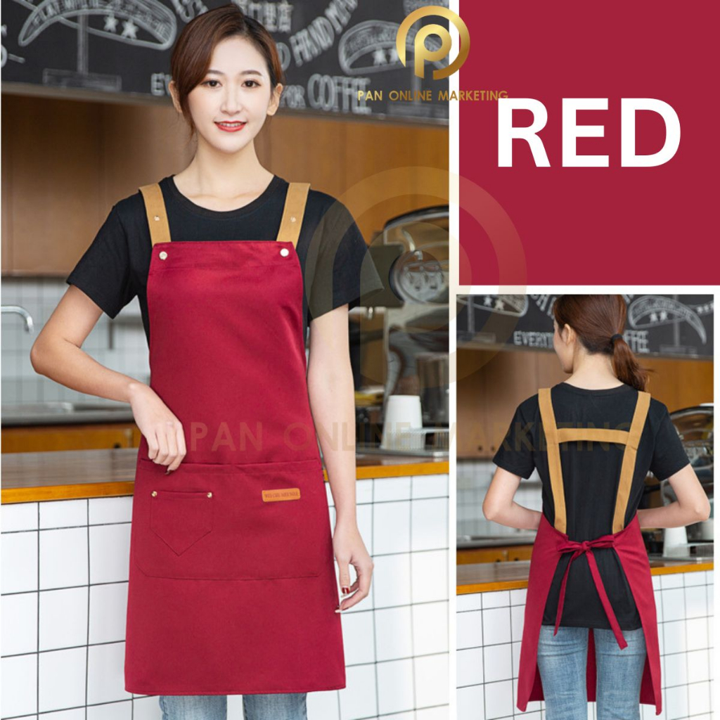 Waterproof Apron Kitchen H-Type Water Proof Unisex Front Pocket 围裙 ...