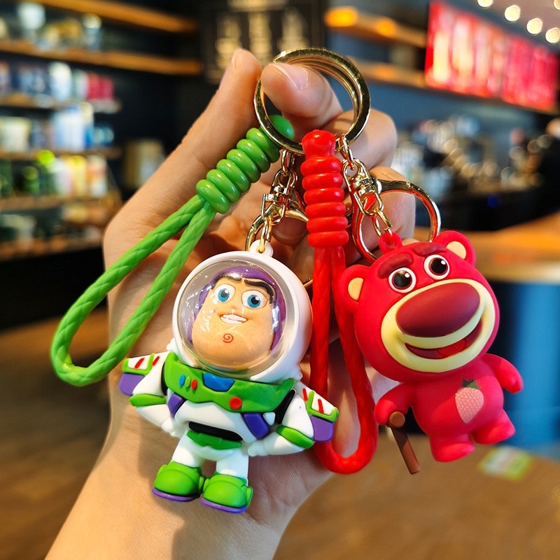 Disney Toy Story Keychain Anime Buzz Lightyear Woody Lotso Bag Keyring ...