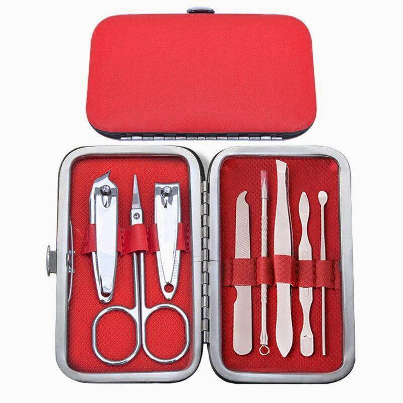 𝗔𝗡𝗧𝗜 𝗥𝗨𝗦𝗧 》8 in 1 Leather Case Pedicure Manicure Tool Set Stainless ...