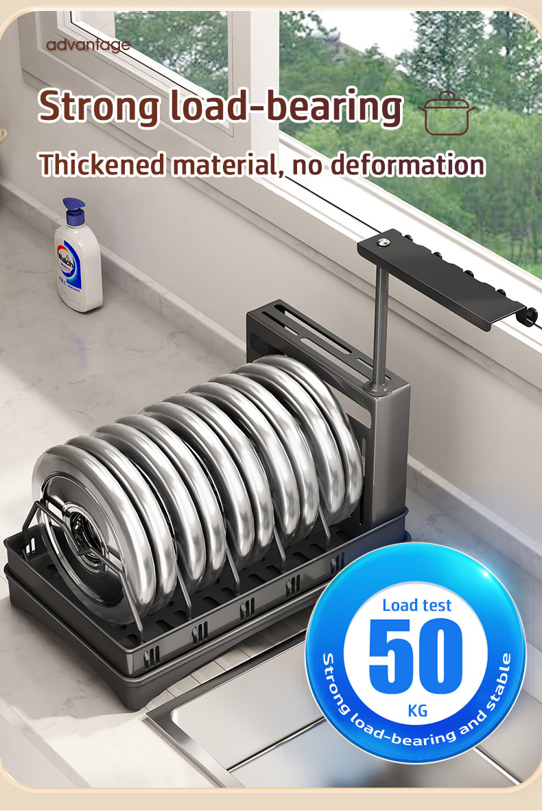 Dish Rack Knife Holder Storage Rack Spoon Holder Rak Pisau Serbaguna