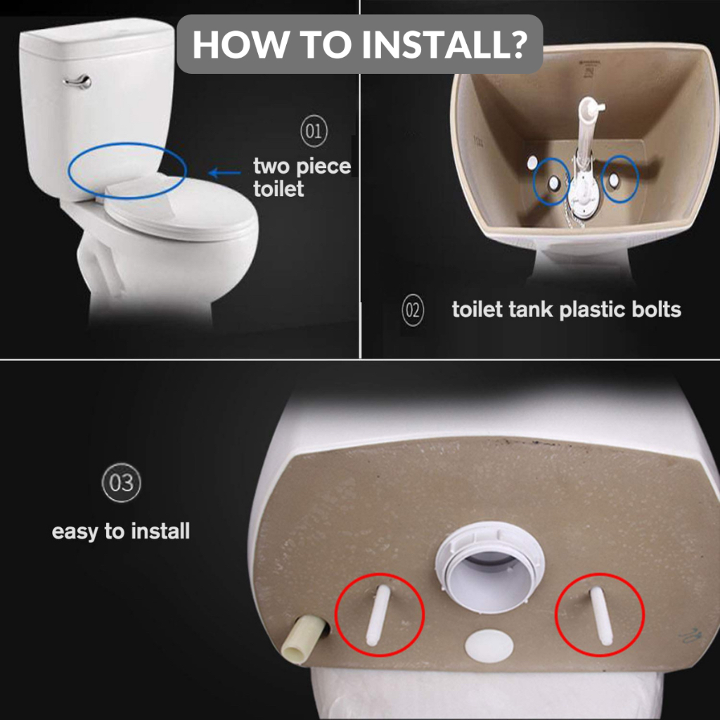 C&C 1 Set Toilet Cistern Donut Sponge Washer with Screw Fixings Two