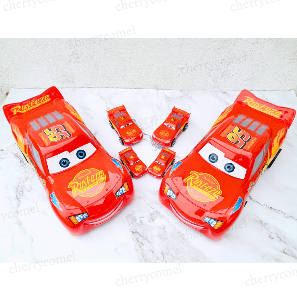 Small Medium Large Car Toy Cars Rusteze Lightning McQueen Mainan Kereta ...