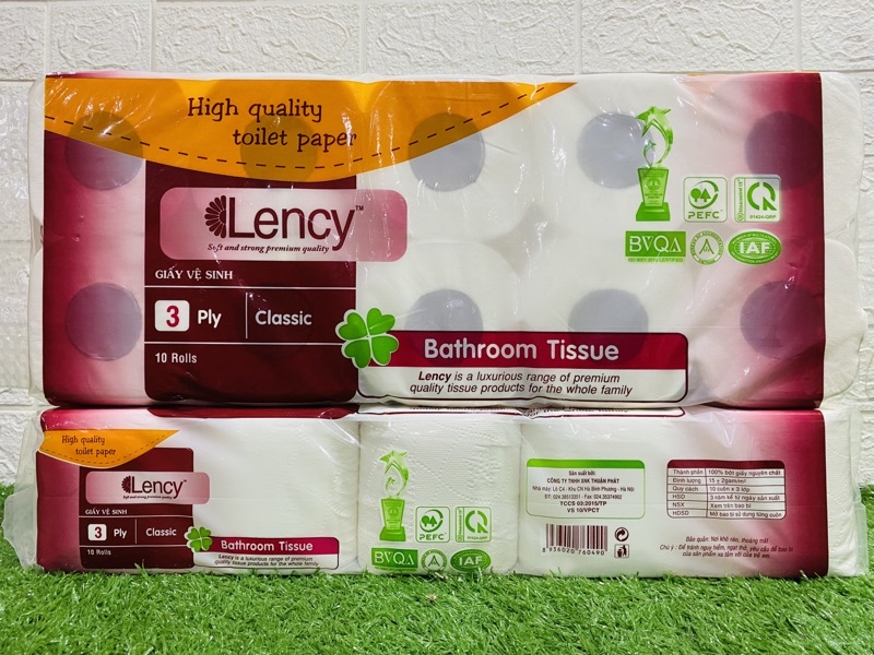 LENCY PREMIUM TOILET PAPER (3PLY) (10ROLLS/PACKET) (BATHROOM TISSUE ...