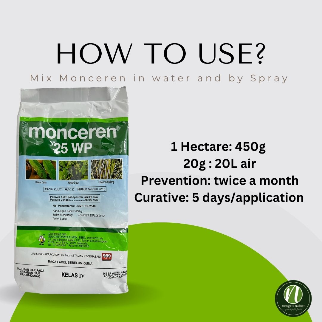 Bayer MONCEREN 25WP 500g - Mengawal Hawar Daun Durian/Padi/Turf/Sawi ...