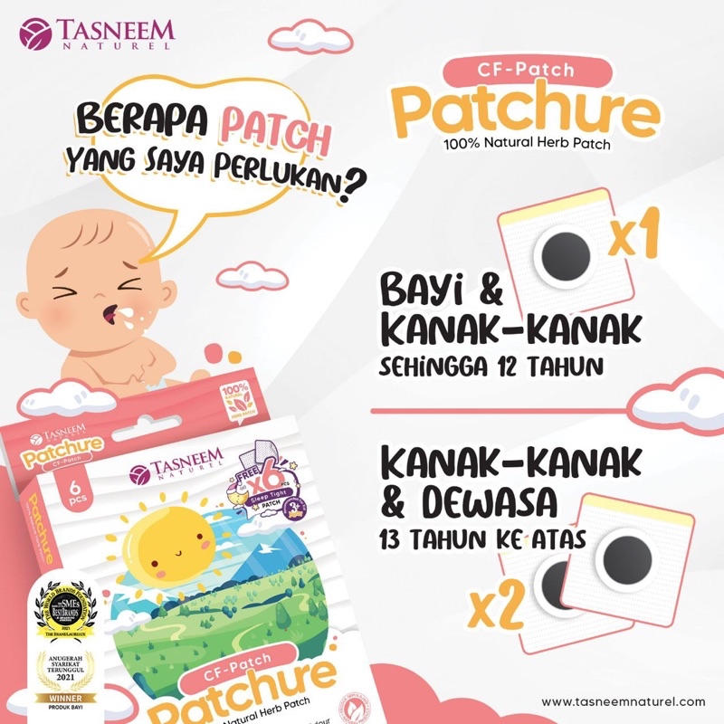 💜 Tasneem Naturel Demam Batuk Selsema Kahak Patchure Patch Cough Relief ...