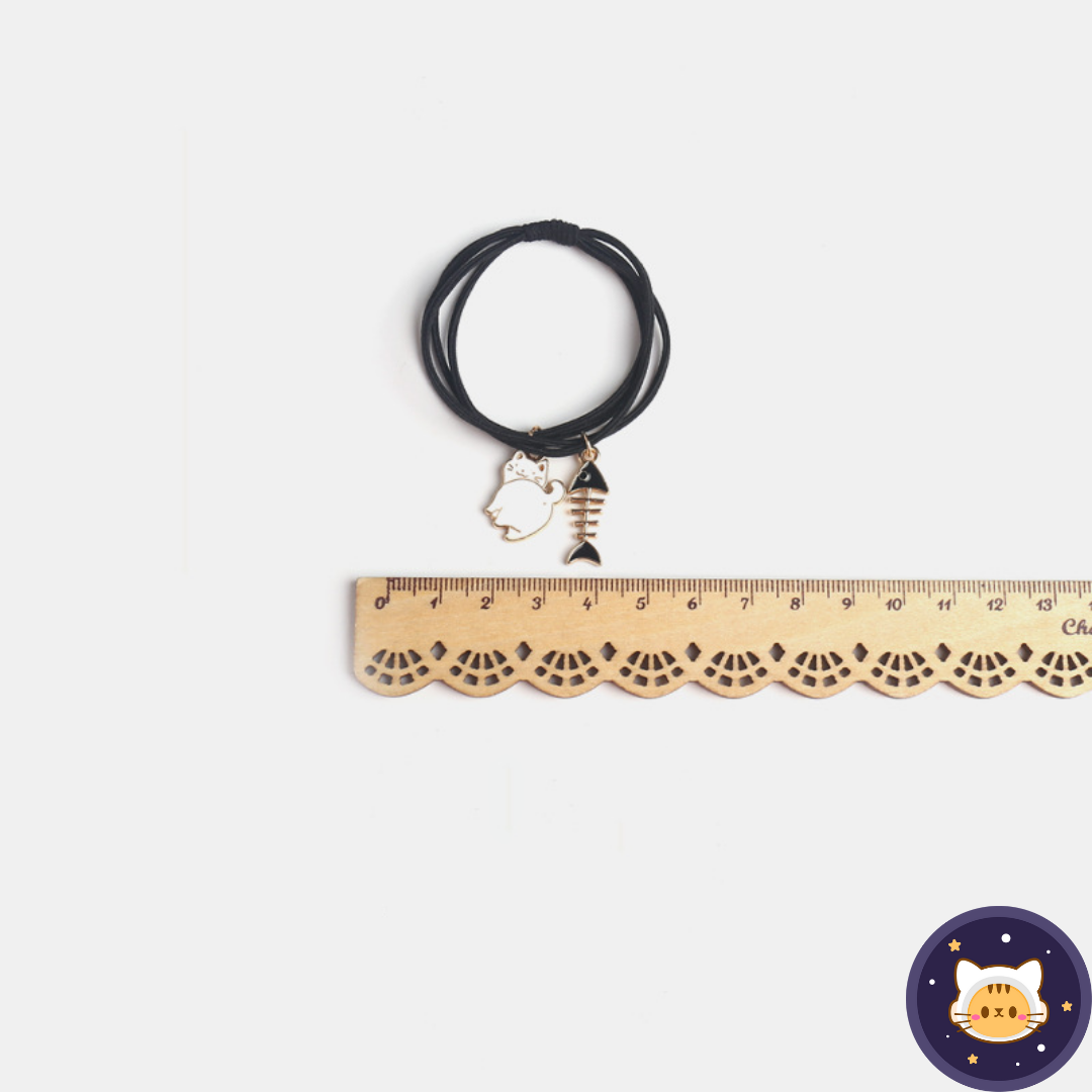 OYEN PLANET Cat & Fish Bone Hair Tie Special Rubber Band / Getah Ikat ...