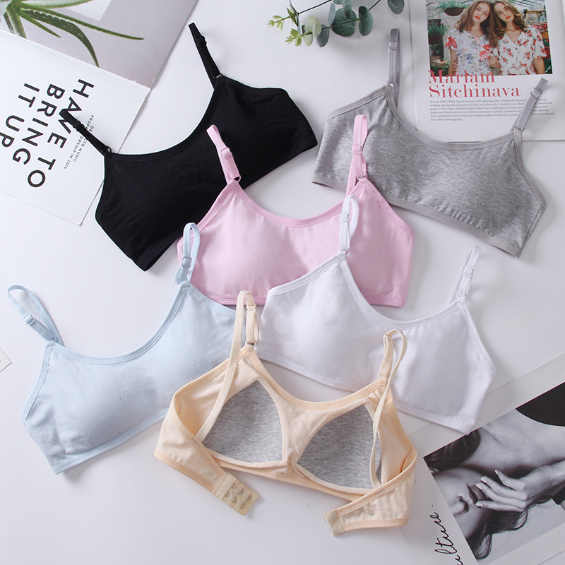 Teenage Girl Cotton Training Bra Kids Girls Underwear Children Early ...