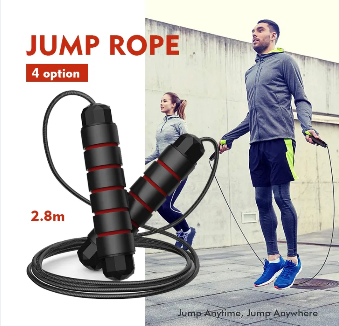 Fitness Skipping Rope Strong Metal Steel Wire Weight Jumping Rope Tali ...