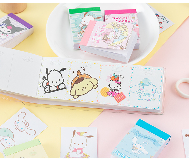 Whitespace 50pcs Mini Senrio Family Sticker Book Cute Cartoon Stickers ...