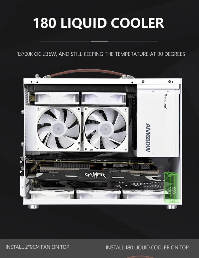 METALFISH S5 Computer Case Gaming PC Chassis Support MATX/ITX 24.5*24 ...