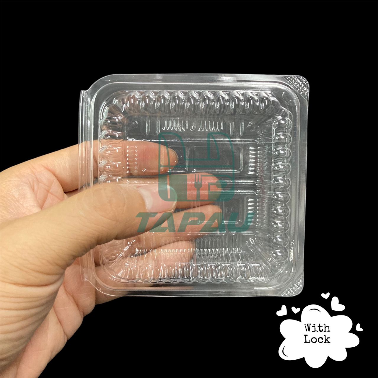 TAPAU - GO-4L Plastic Tray [ 50pcs± ] Bakery Disposable Clear Food ...