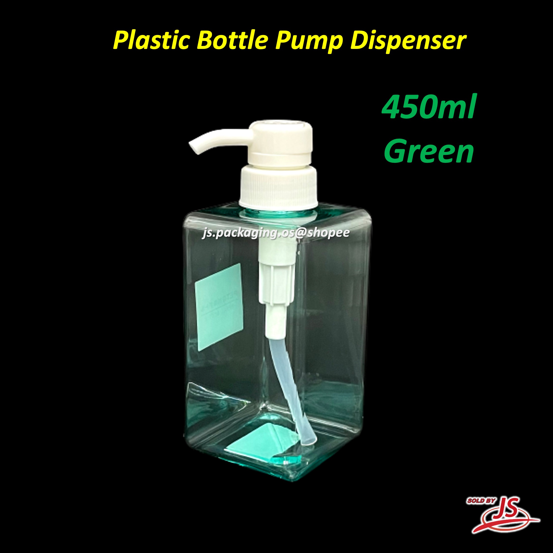 450ml High Quality Plastic Bottle Pump Dispenser Random Colour Botol ...